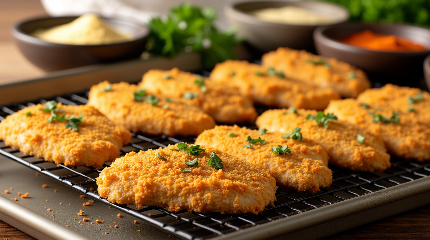 oven baked breaded chicken